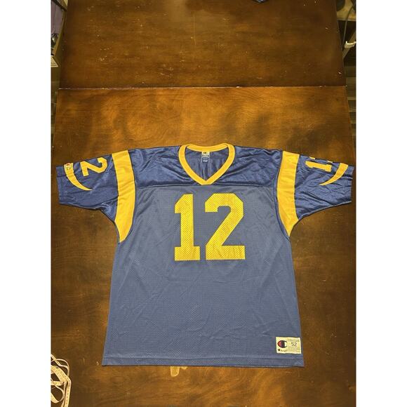 VTG 1997 St. Louis Rams Tony Banks #12 Alternative Champion NFL Jersey Size 52 - Picture 10 of 11
